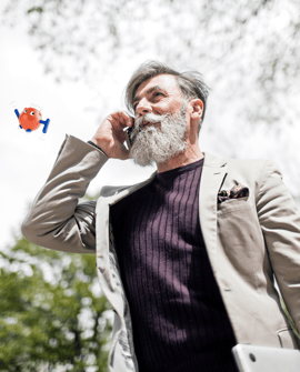 man talking on cell phone